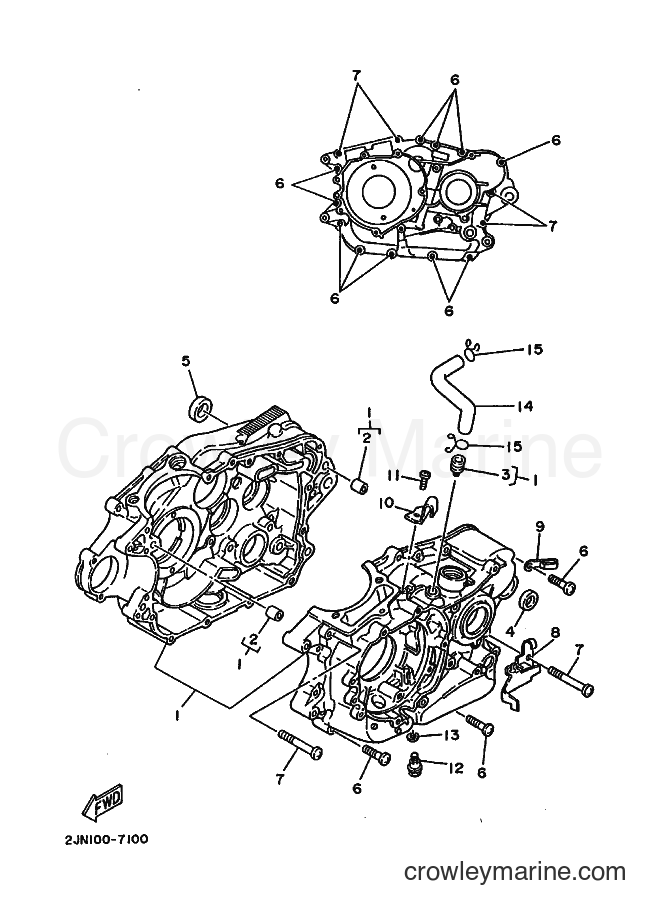 1988 Dirt Bike BW350 - BW350 (2JN0) [010] - CRANKCASE