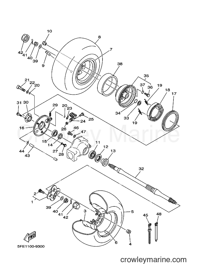 1999 ATV YFM350UB - YFM350UB (5FE4) [020] - REAR WHEEL