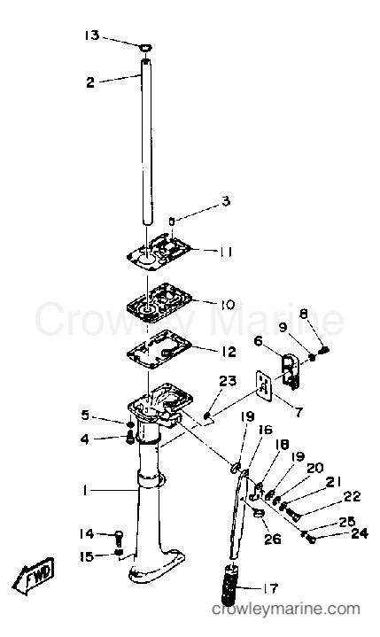 Yamaha Motors 2SD - UPPER CASING