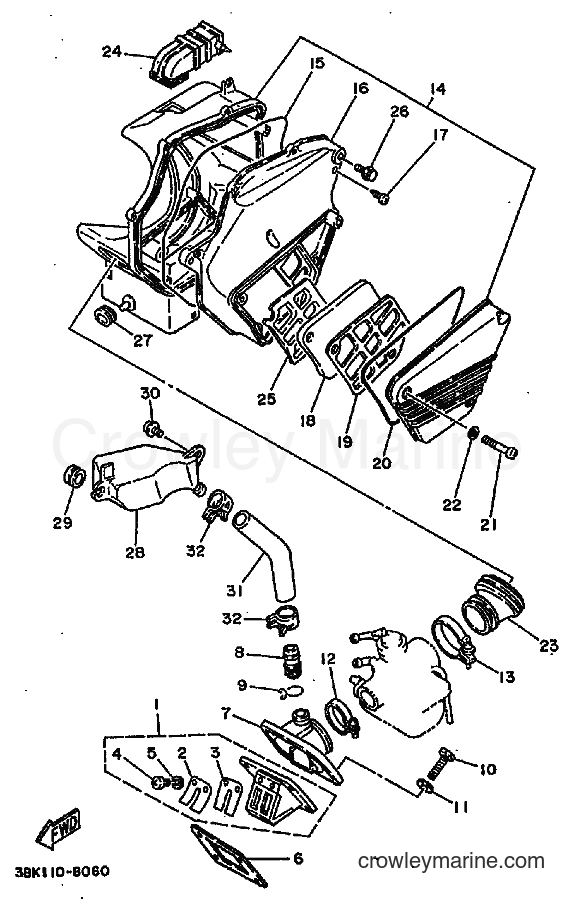1991 Dirt Bike DT50LC - DT50LC (3BK7) [010] - INTAKE