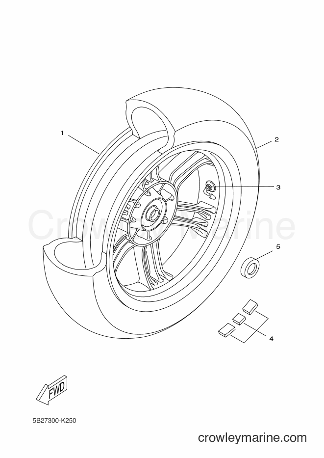 2013 Scooter VP250 - VP250 (5B2B) [030] - REAR WHEEL