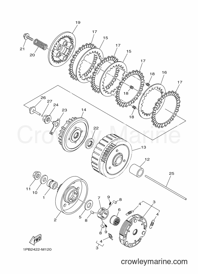 Yamaha Motors T115FLE (1FCA) [010] - CLUTCH