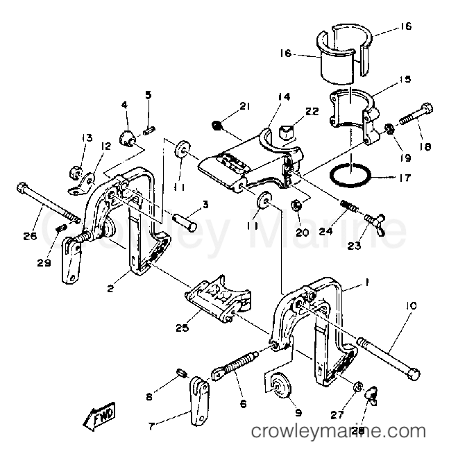 Yamaha Motors 2MSHQ - BRACKET 1