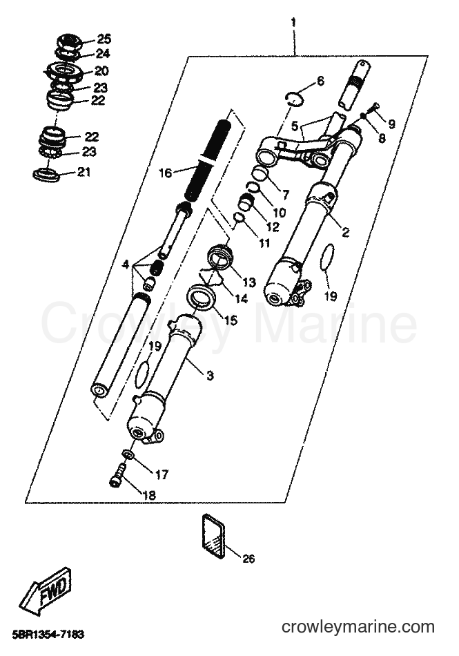 Yamaha Motors YQ50 (5PU1) [020] - FRONT FORK
