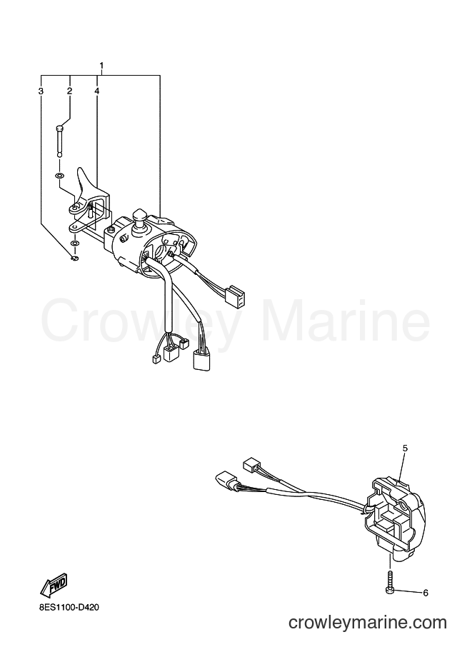 Yamaha Motors RS10 (8ES1) [020] - HANDLE SWITCH & LEVER