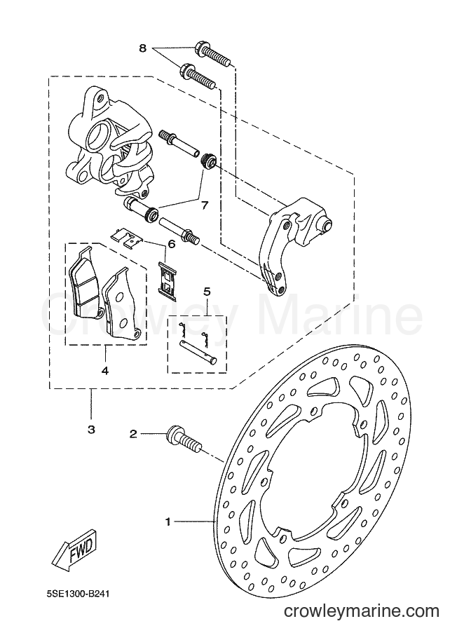 2002 Scooter VP300 - VP300 (5SE2) [010] - FRONT BRAKE CALIPER