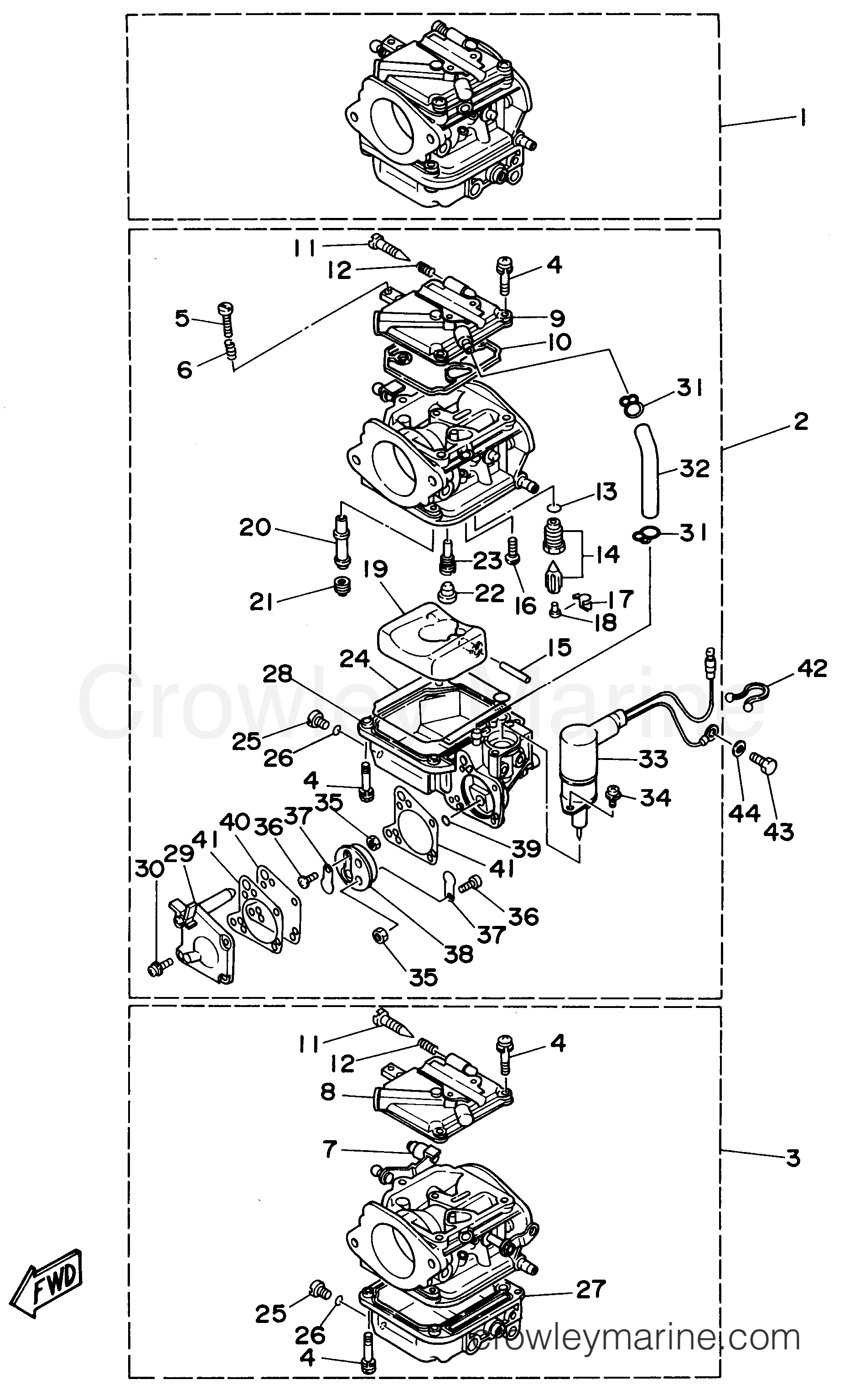 Yamaha Motors B90TLRX - CARBURETOR