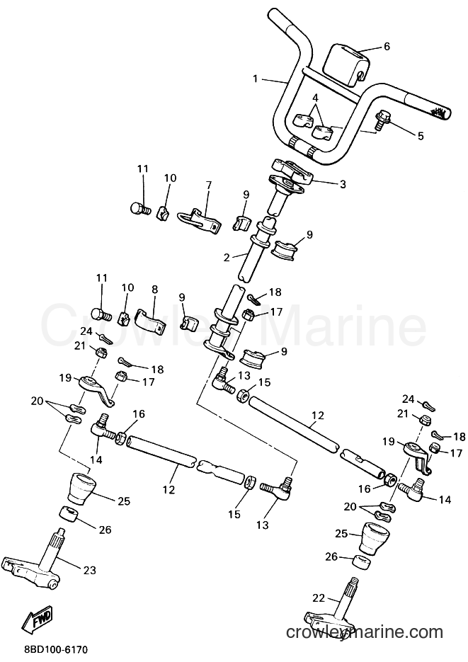 Yamaha Motors BR250T (8BD9) [010] - STEERING