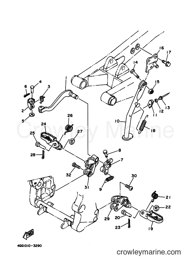 Yamaha Motors TY250Z (4GG2) [999] - STAND & FOOTREST