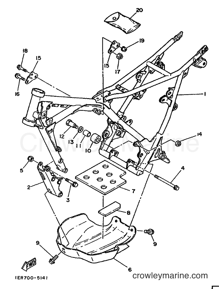 1988 Dirt Bike TY250 - TY250 (59N) [99A] - FRAME