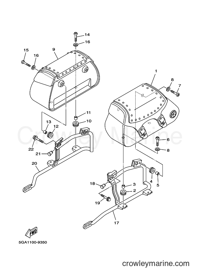 2001 Cruiser XV1600AT - XV1600AT (5GAB) [020] - SADDLEBAG 1
