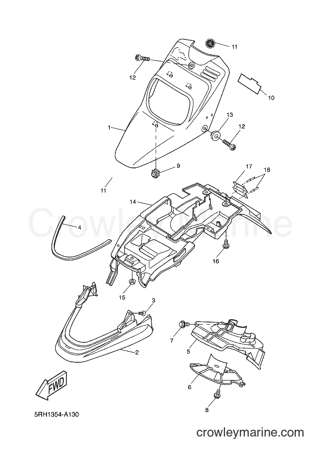 2002 Scooter CW50 - CW50 (5RH1) [010] - FRONT FENDER