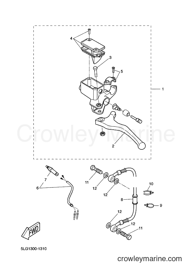 2002 Scooter XQ125 - XQ125 (5HT4) [030] - REAR MASTER CYLINDER