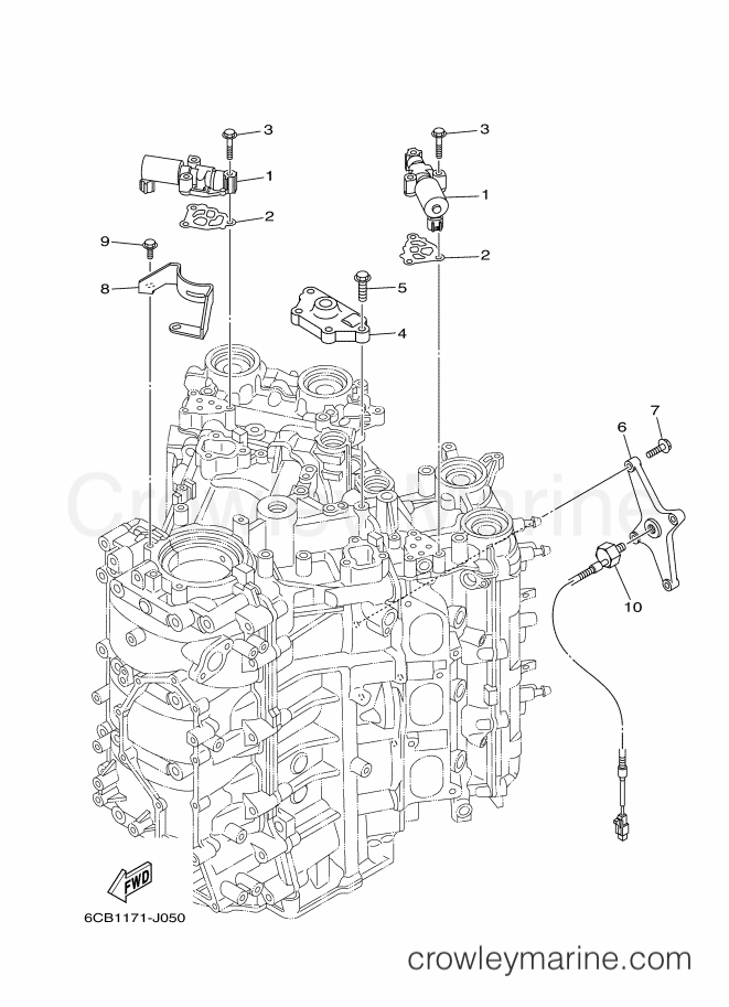 Yamaha Motors VF200A (6CD3) [030] - CYLINDER & CRANKCASE 3