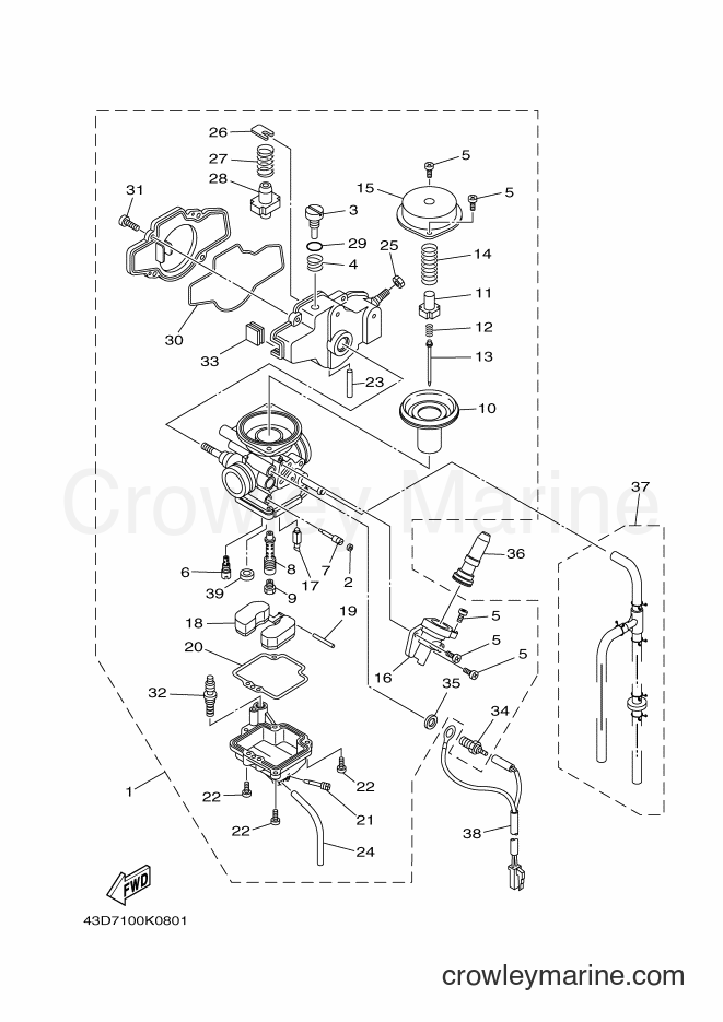 2013 ATV YFM90R - YFM90R (43DF) [010] - CARBURETOR