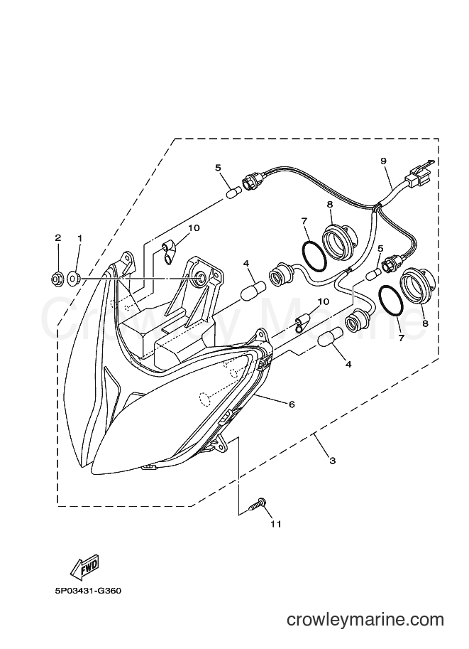 Yamaha Motors AT135 (5P07) [010] - HEADLIGHT