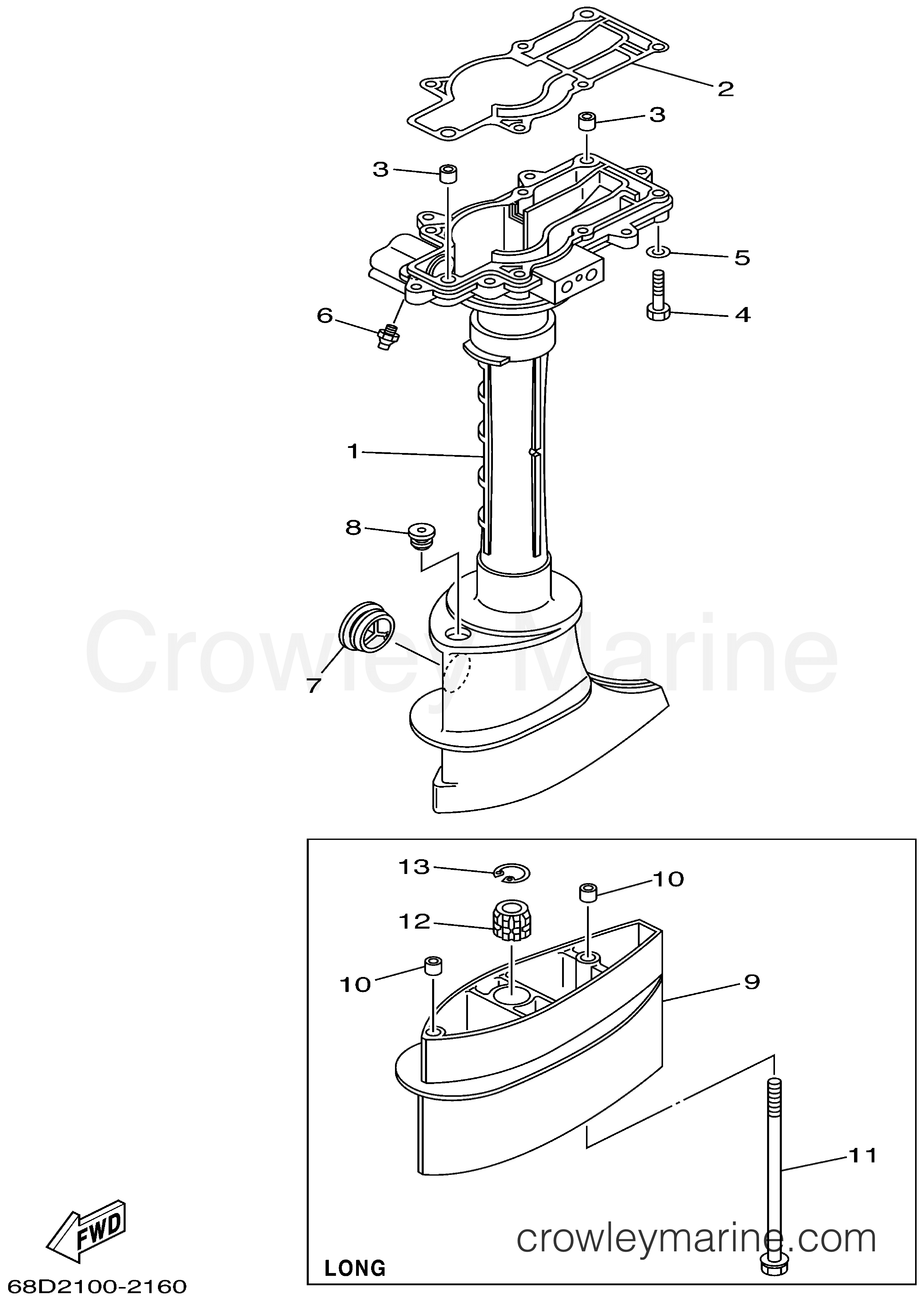 Yamaha Motors F4MSHA - UPPER CASING