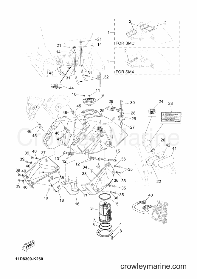 2011 Dirt Bike XT660Z - XT660Z (11D8) [030] - FUEL TANK