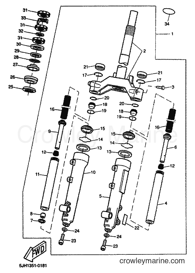 Yamaha Motors EW50 (5LH3) [040] - FRONT FORK
