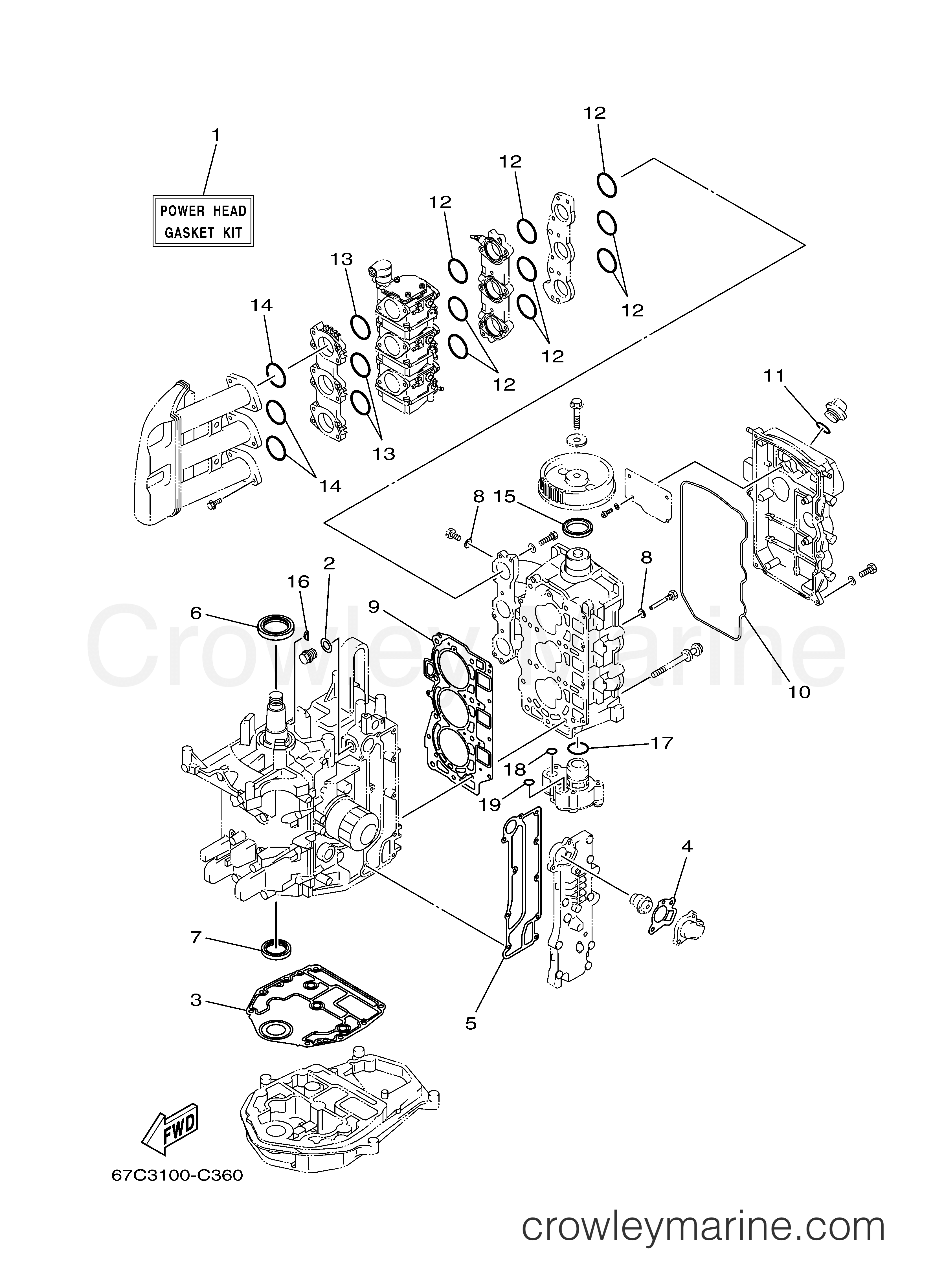Yamaha Motors F40TLR - REPAIR KIT 1