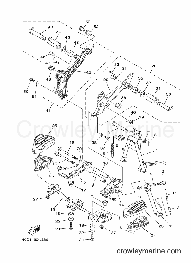 2011 Scooter TK115C - TK115C (40D1) [010] - STAND & FOOTREST