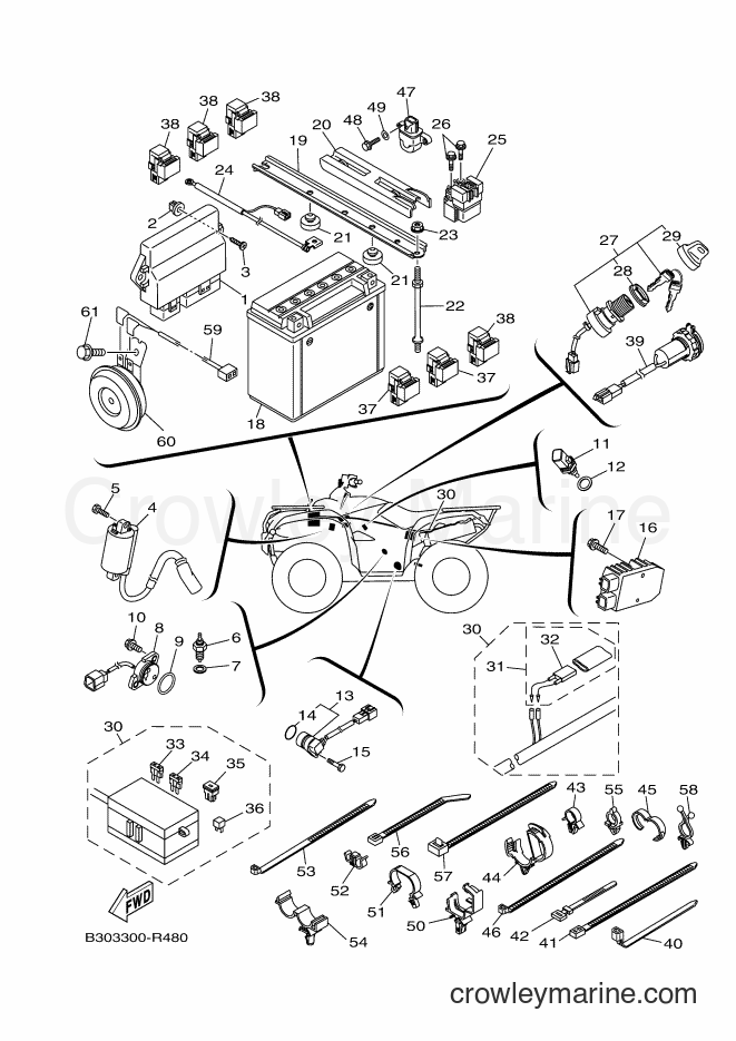 2016 ATV YFM700FWA - YFM700FWA (B303) [010] - ELECTRICAL 1