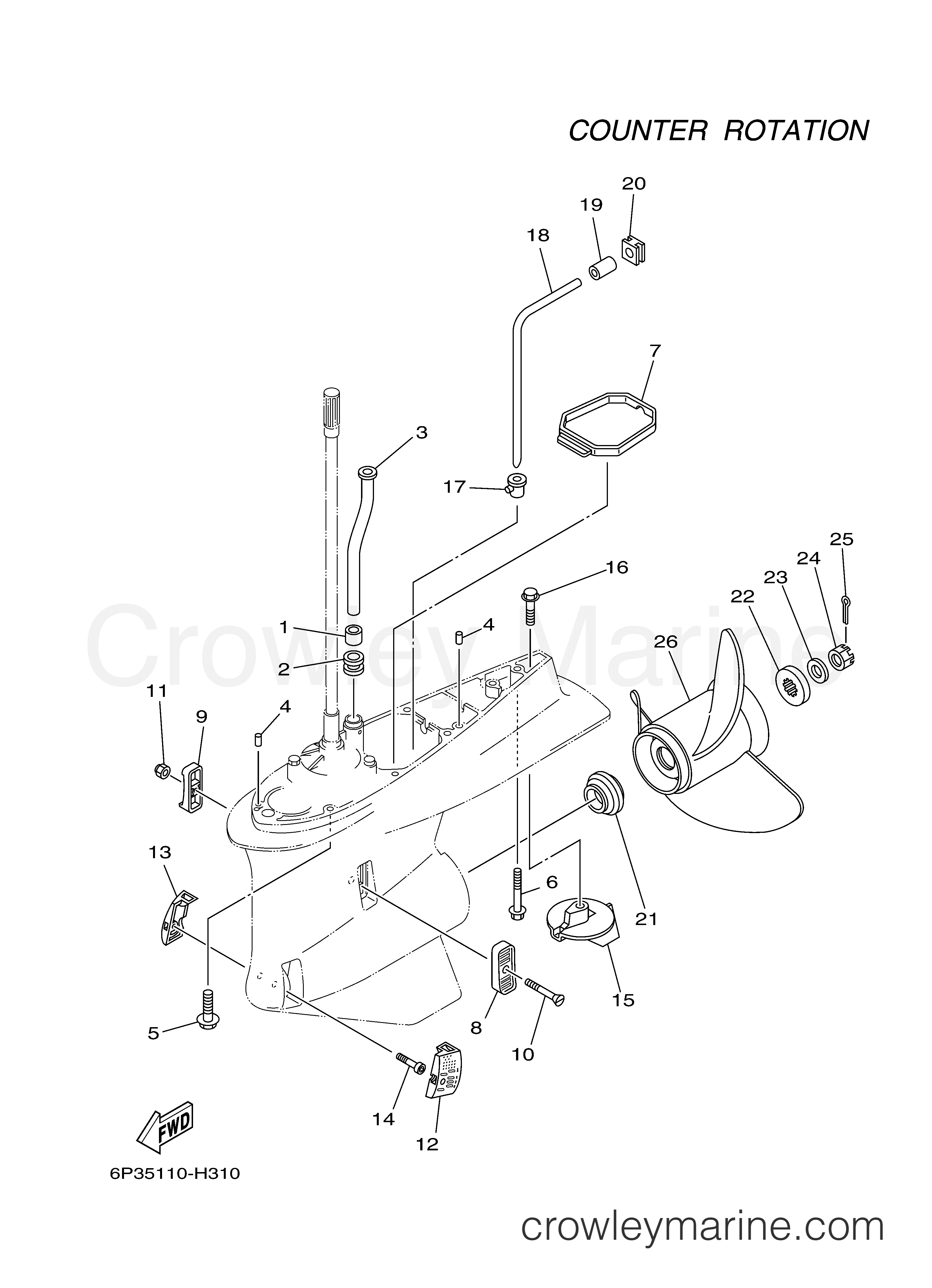 Yamaha Motors LF250BTUR - LOWER CASING DRIVE 4
