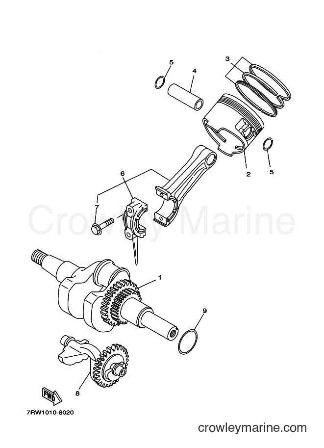 2014 Snowblower YT1280EX - YT1280EX (7BE2) [010] - CRANKSHAFT & PISTON