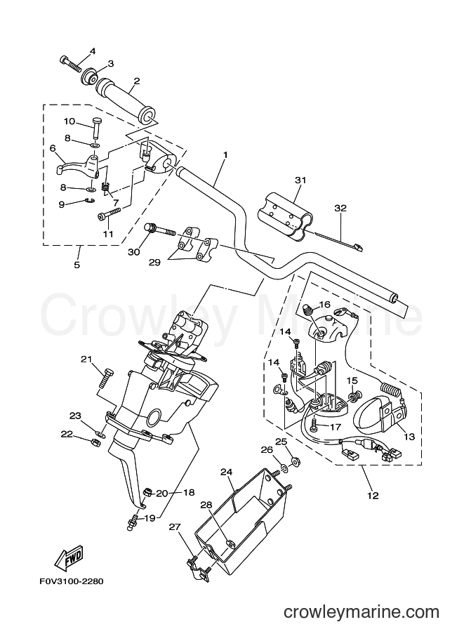 Yamaha Motors JET FOR XA1200 (68NC) [02A] - STEERING 1