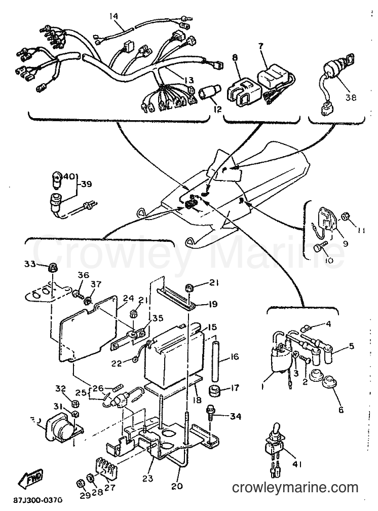 1990 Snowmobile PZ480EP - PZ480EP (87J1) [999] - ELECTRICAL 1