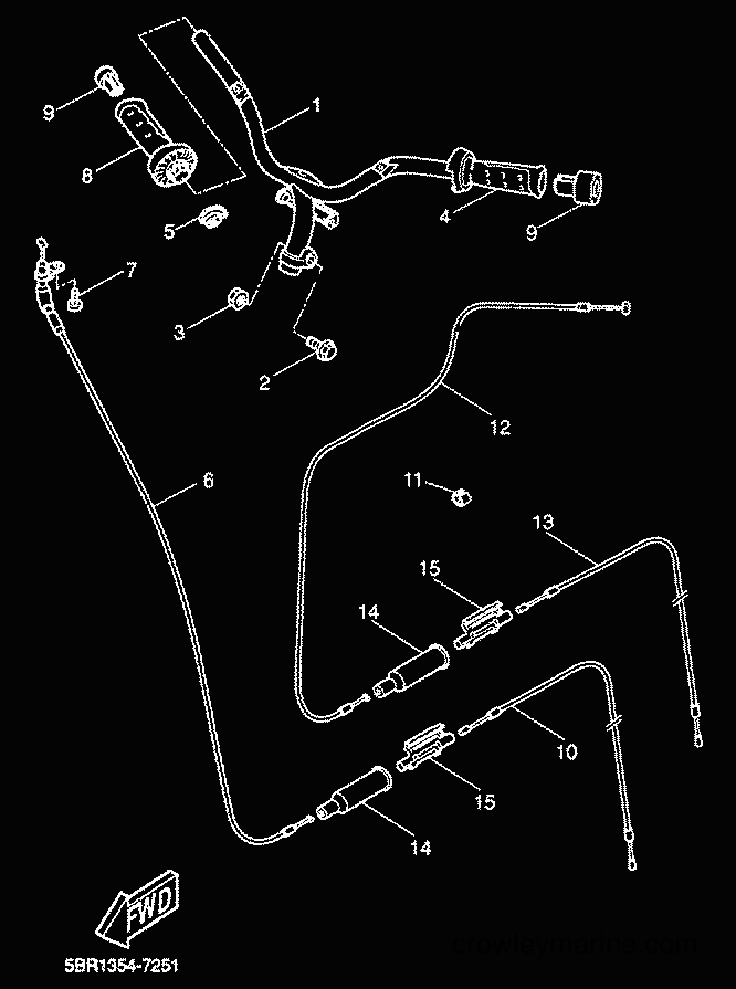 2000 Scooter YQ50L - YQ50L (5HEV) [010] - STEERING CABLE FOR DISK BRAKE