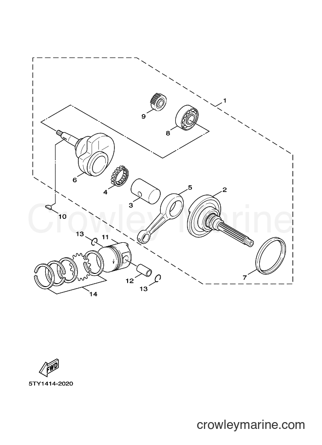 2006 Scooter XC125 - XC125 (5MLB) [020] - CRANKSHAFT & PISTON