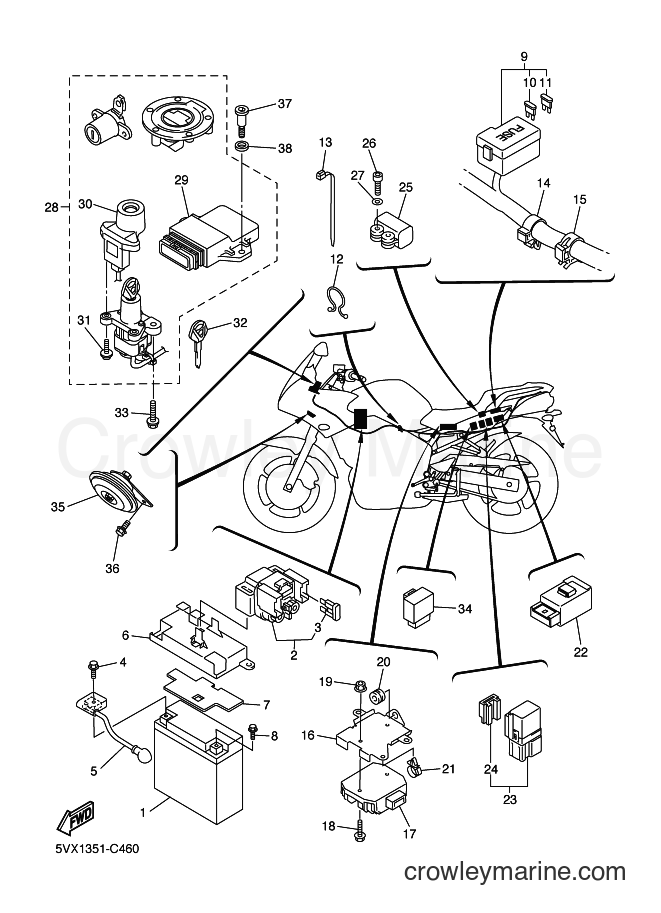 2004 Street Bike FZ6-S - FZ6-S (5VX1) [080] - ELECTRICAL 2