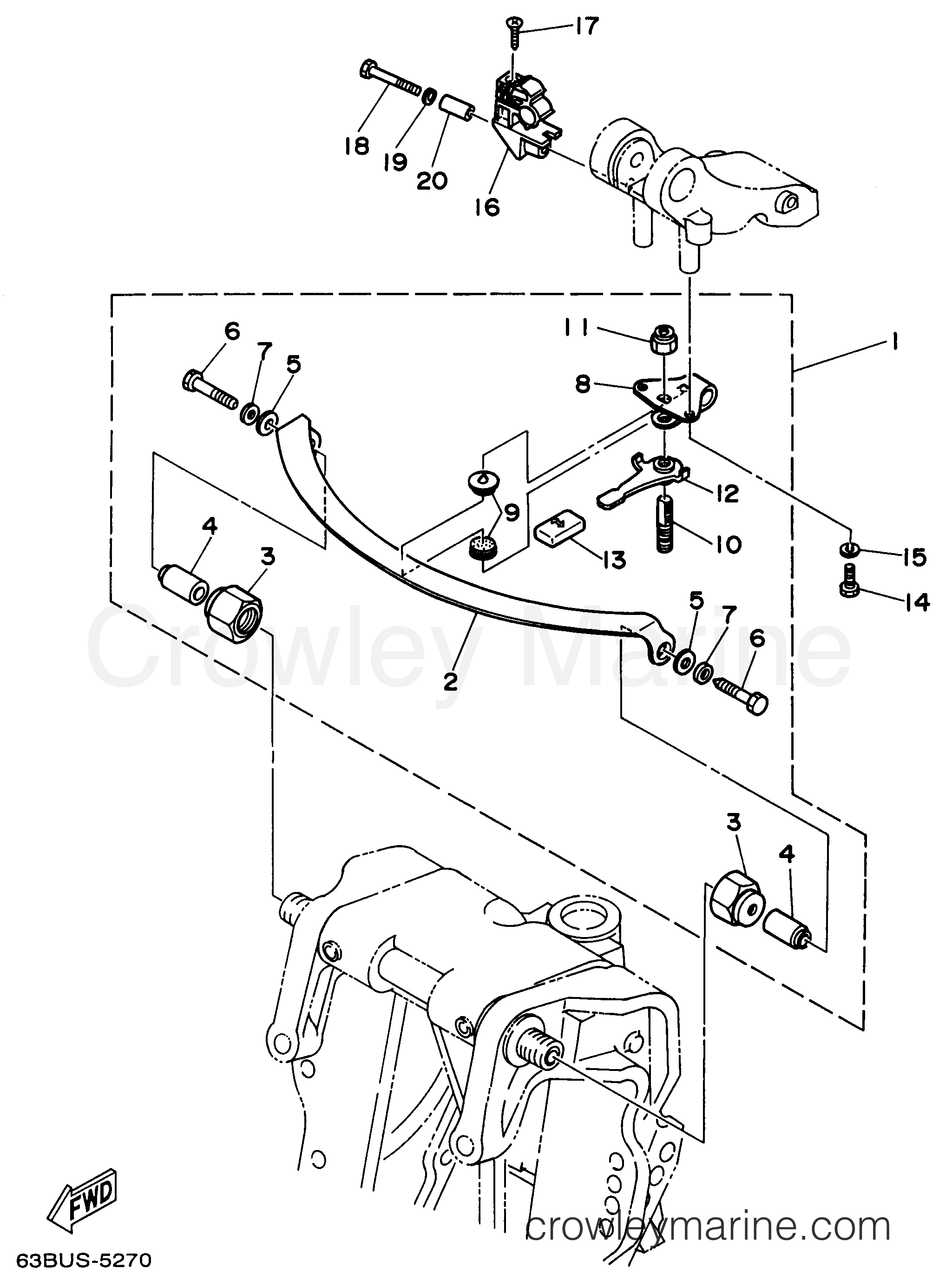 Yamaha Motors 40EJRU - STEERING FRICTION