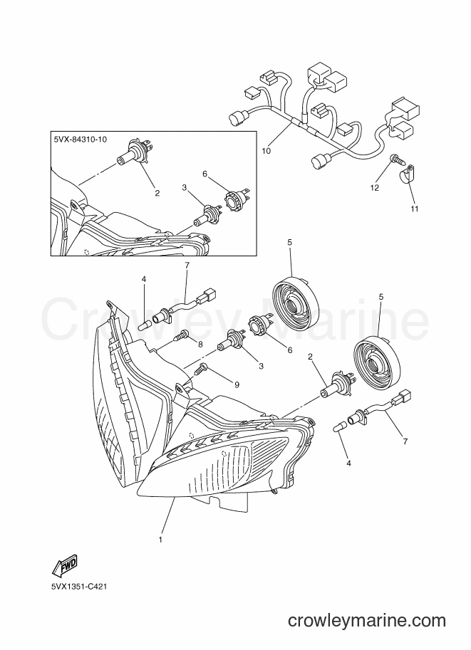 2006 Street Bike FZ6-SA - FZ6-SA (4P51) [090] - HEADLIGHT
