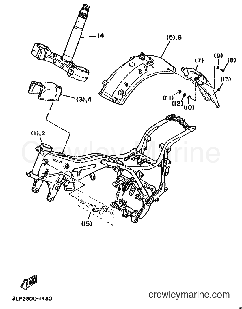 1992 Cruiser XV1100 - XV1100 (3EG5) [999] - ALTERNATE FOR CHASSIS