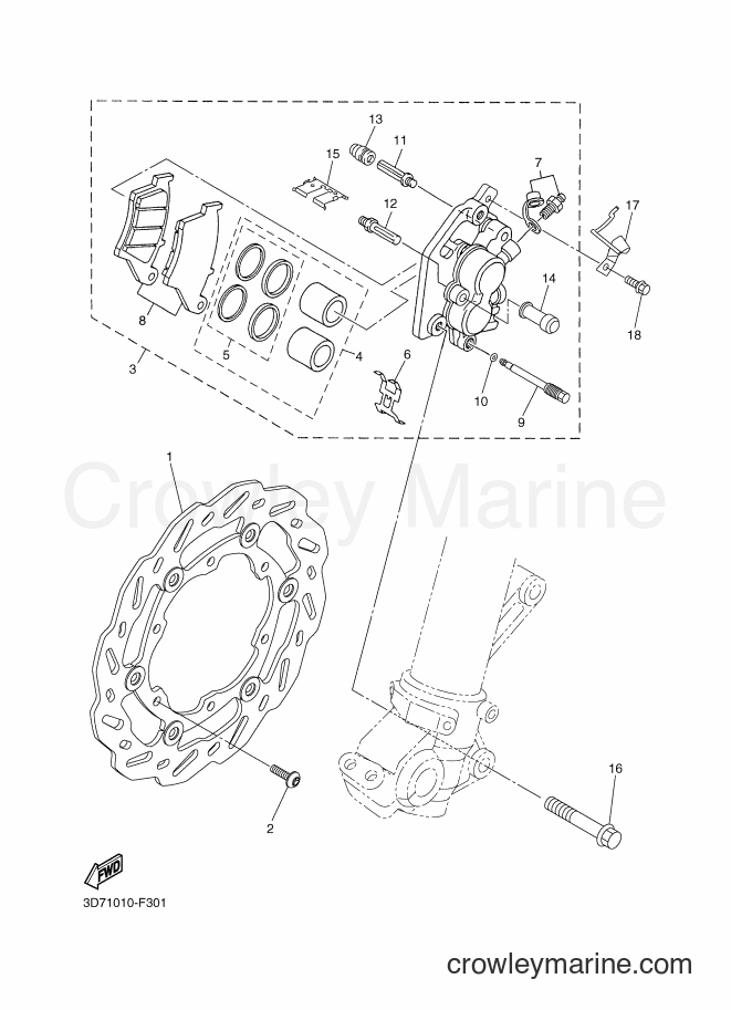 2010 Dirt Bike WR250R - WR250R (3D75) [010] - FRONT BRAKE CALIPER