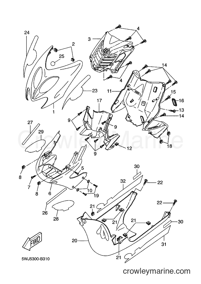 2003 Scooter YQ50L - YQ50L (5WJ5) [030] - LEG SHIELD