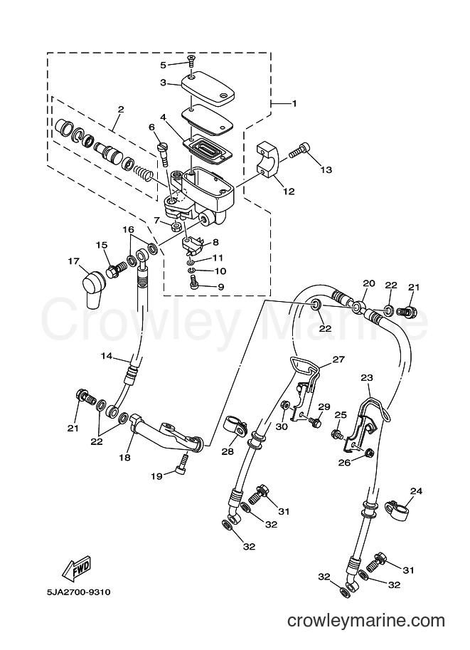 Yamaha Motors XV1600A (5JAA) [030] - FRONT MASTER CYLINDER