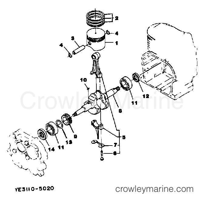 Yamaha Motors YP20G - CRANKSHAFT - PISTON (YP20G)