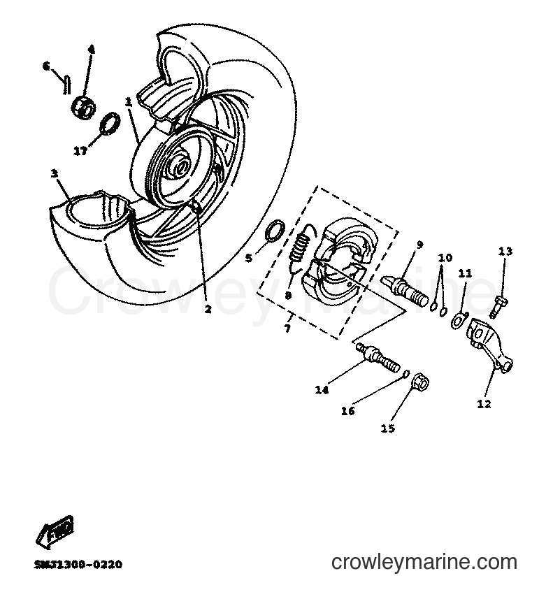 2000 Scooter XC125A - XC125A (5MJ7) [010] - REAR WHEEL