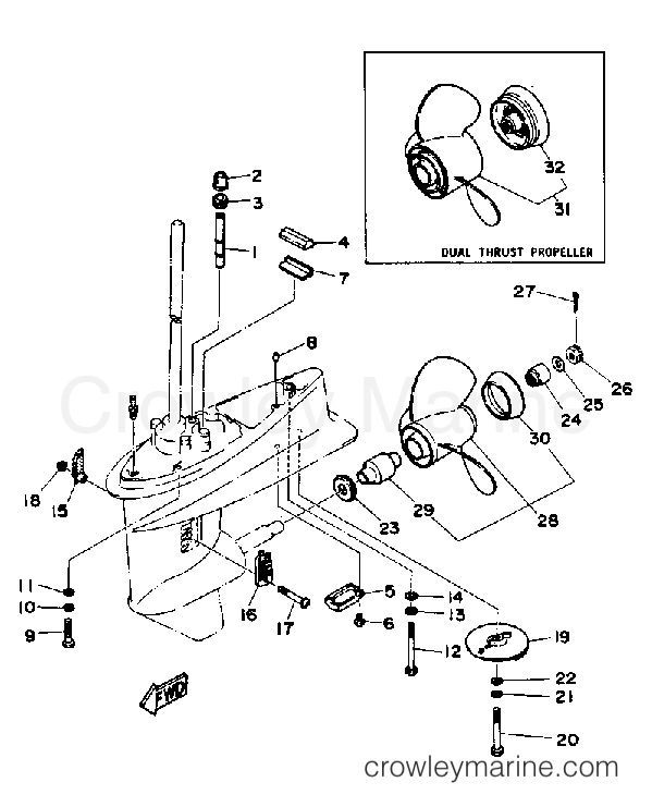 Yamaha Motors 30MLHP - LOWER DRIVE 2