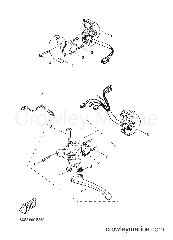 Yamaha Motors YH50 (5UB3) [060] - HANDLE SWITCH & LEVER