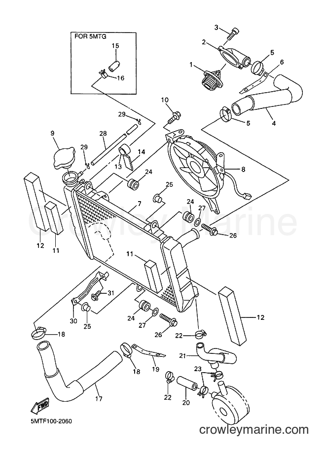 Yamaha Motors YZF-R6 (5MTH) [010] - RADIATOR & HOSE