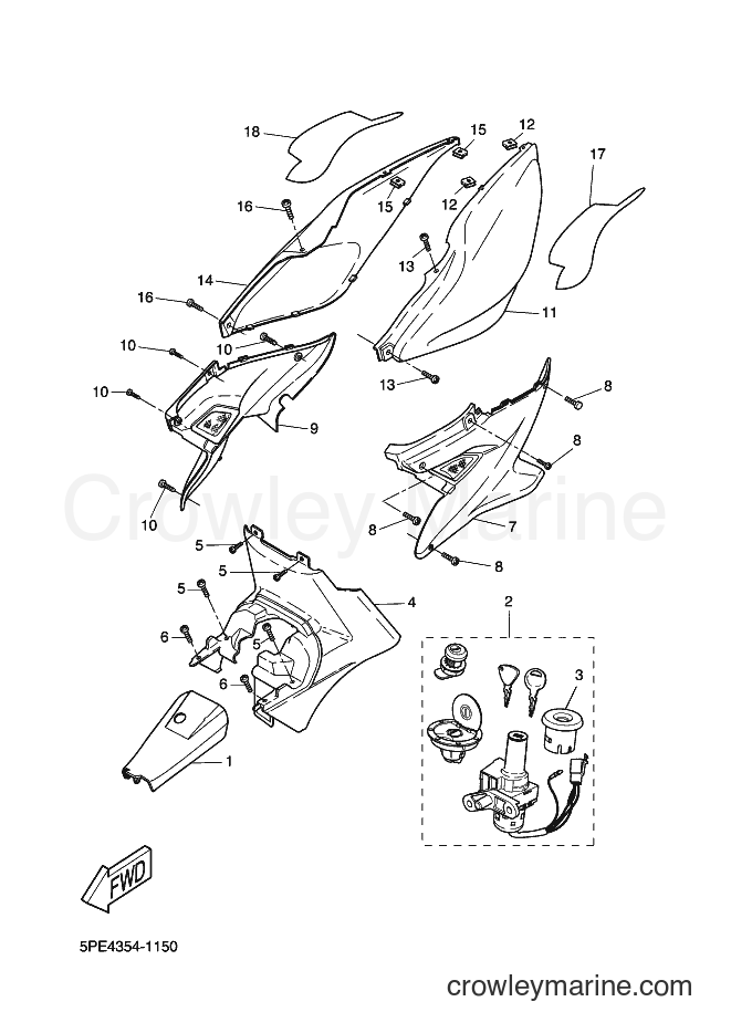 2000 Scooter YQ50 - YQ50 (5KL2) [010] - SIDE COVER
