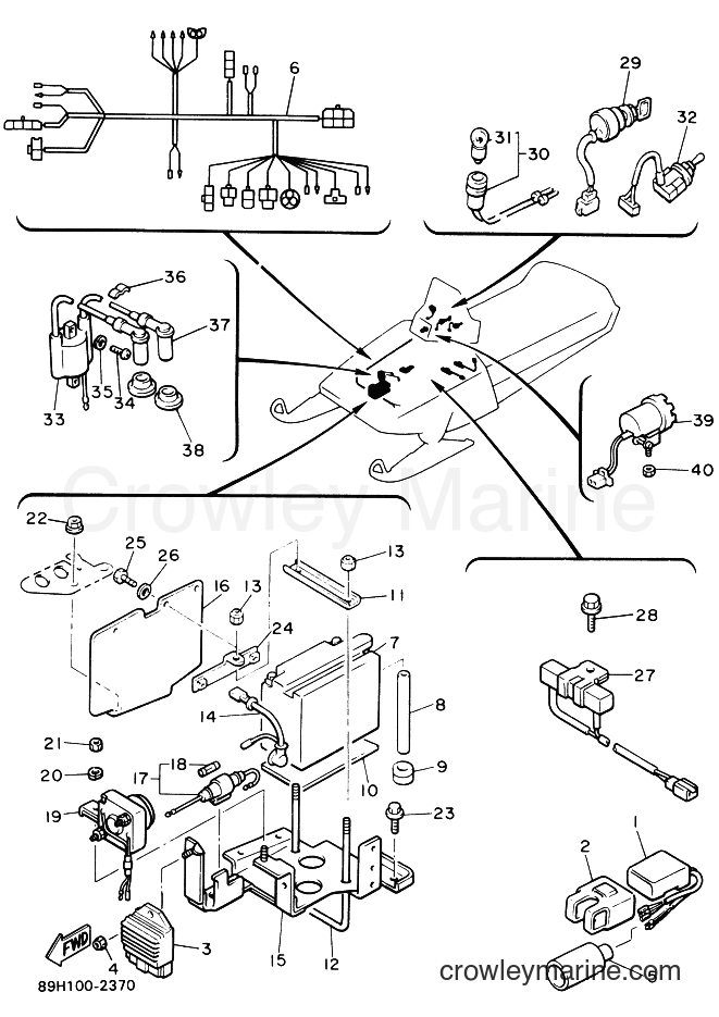 1992 Snowmobile PZ480E - PZ480E (89H1) [030] - ELECTRICAL 1