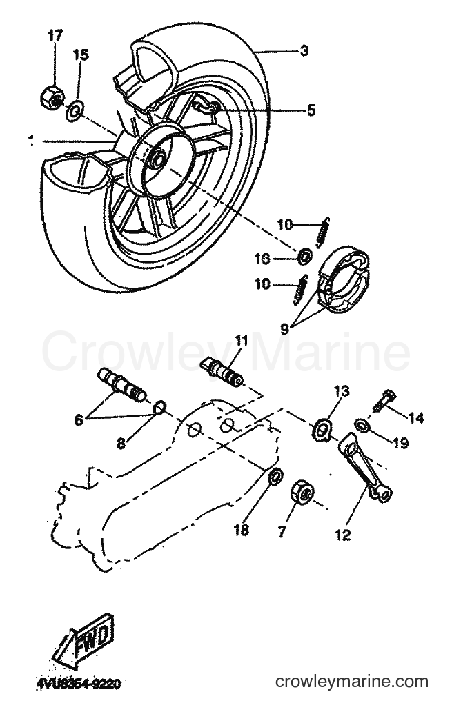 1999 Scooter CW50 - CW50 (5HG1) [010] - REAR WHEEL