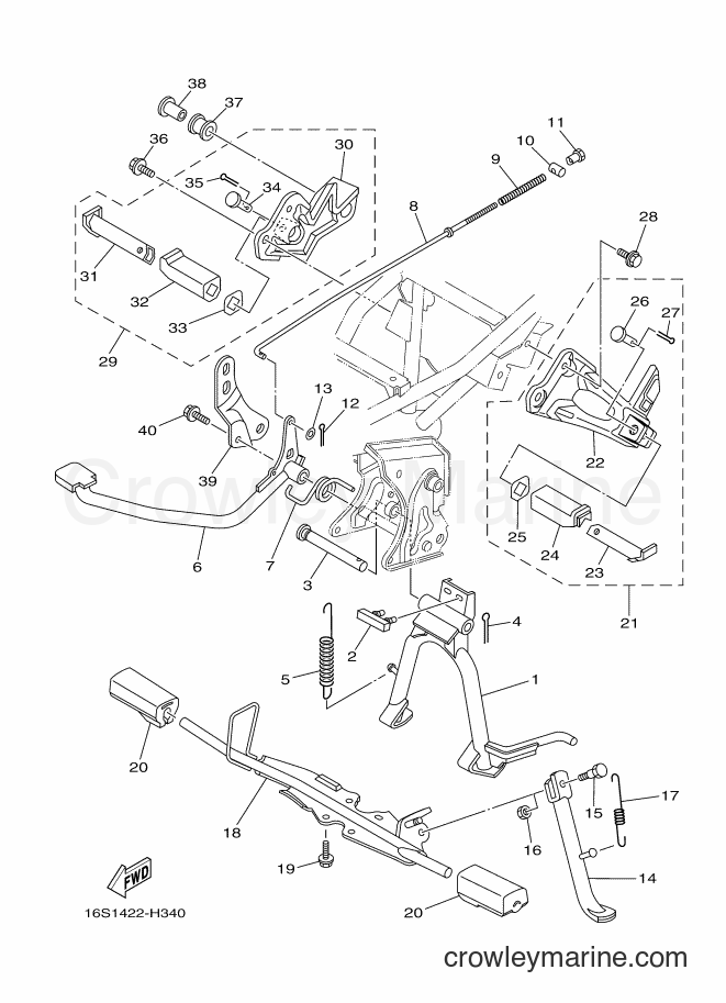 2011 Scooter T115LE - T115LE (16SA) [010] - STAND & FOOTREST