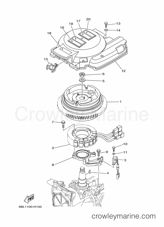 Yamaha Motors F20DET (6DN3) [020] - GENERATOR