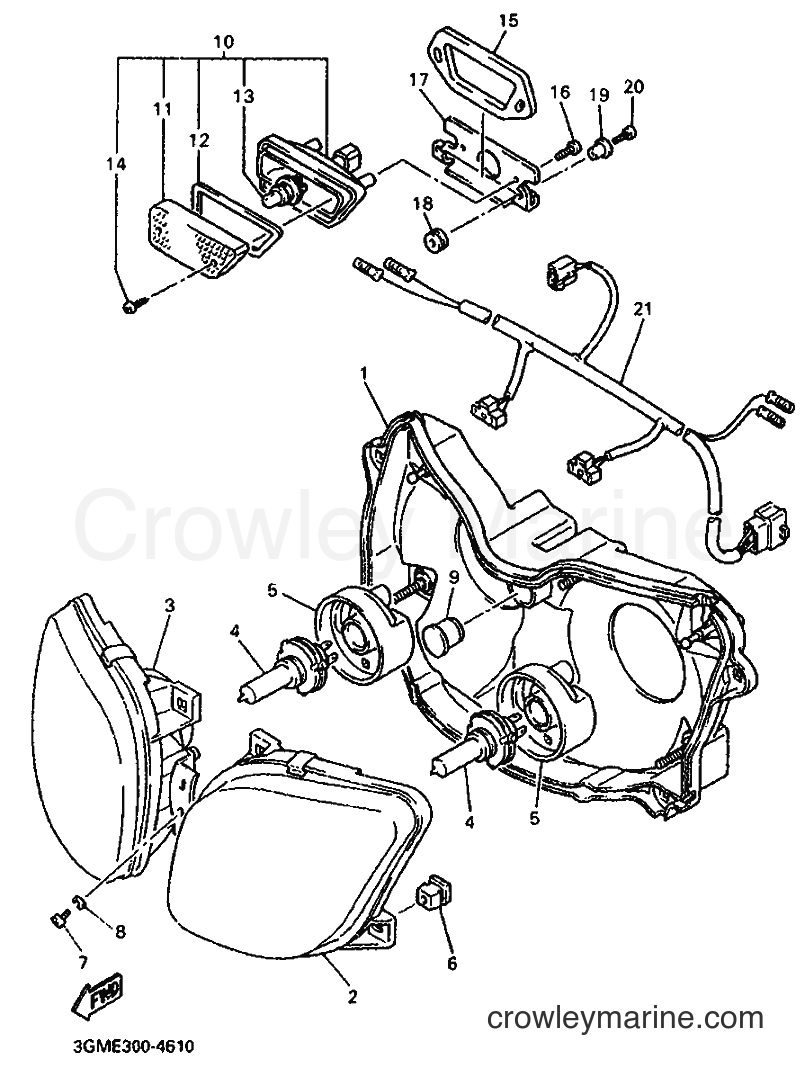 Yamaha Motors FZR1000 (3LE7) [999] - ALTERNATE FOR HEADLIGHT